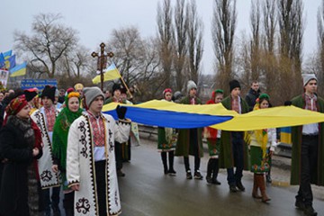 Тернопільська та Хмельницька області 22 січня з’єднали синьо-жовтий стяг